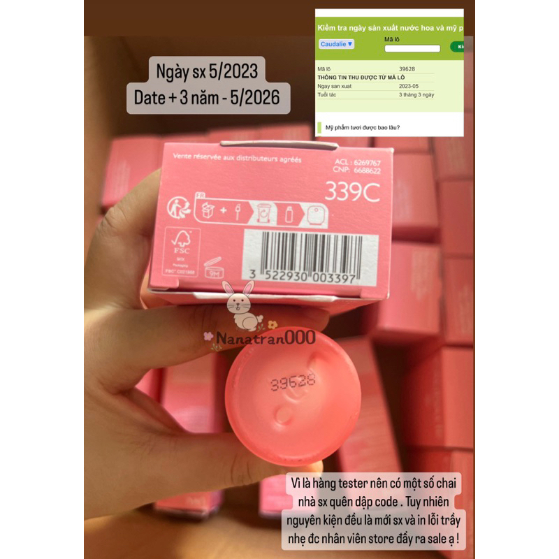 Serum cấp nước thu nhỏ lcl Caudalie fullsize 30ml