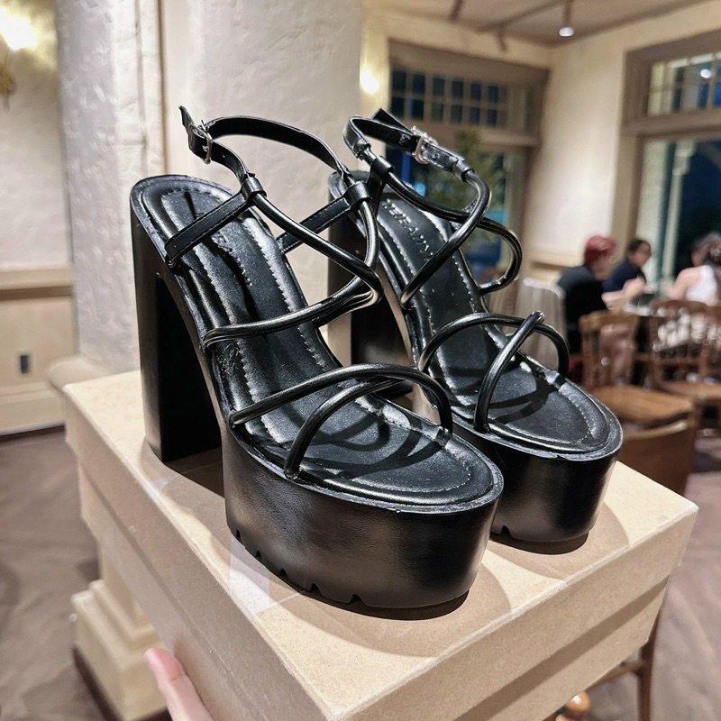 Giày cao gót đúp dây đan