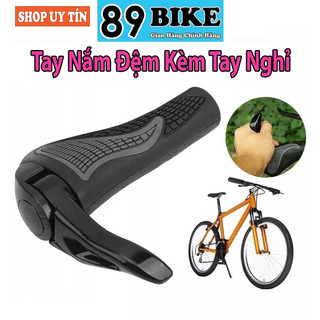 Bộ tay nắm đệm xe đạp có sừng êm ái chống mỏi - tay nắm sừng - tay nắm xe đạp - tay nắm cao su - tay nắm đệm