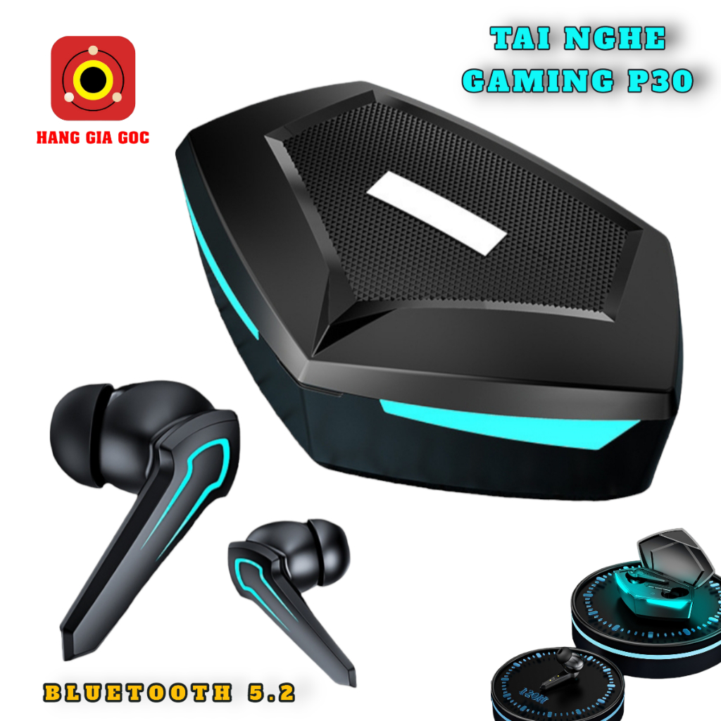 Tai Nghe Bluetooth P30 Chơi Game Âm Thanh Nổi, Không Dây Độ Trễ Thấp, Tích Hợp Mic Đàm Thoại To Rõ, Phiên Bản Bluetooth