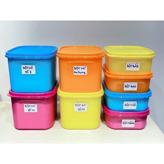 Bộ Hộp Trữ Mát/ Khô Colorful Rectangular 8