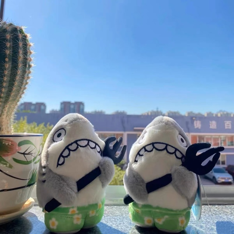 Móc Khoá Gấu Bông Cá Mập Quần Hoa, Loopy, Vịt Đội Mũ, King Kong Bông Mịn Móc Chìa Khoá Xe, Treo Cặp Balo Dễ Thương