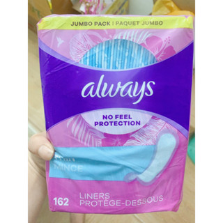 (chính hãng Mỹ có bill) băng vệ sinh Always 162 miếng hằng ngày