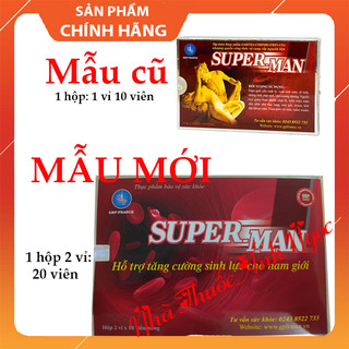 [CHÍNH HÃNG] Super-Man 1H G&P France – Bổ thận tráng dương, tăng cường sinh lý, hormone nam, ngừa mãn dục Superman 1h
