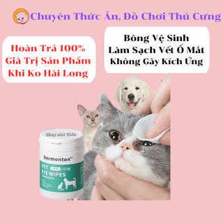 Bông vệ sinh khăn lau mắt cho chó mèo kháng khuẩn
