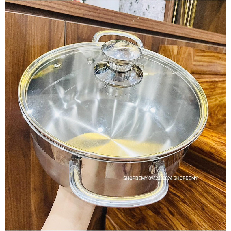Nồi Inox 304 - 5 đáy  Elmich size 24cm, 20cm , 16cm