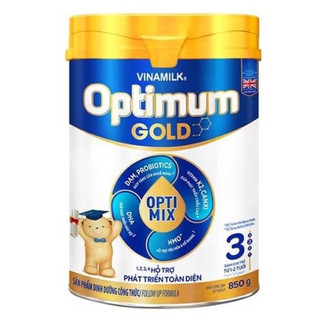 Sữa bột Optimum Gold 3 850g (mẫu mới optimix date 2025)