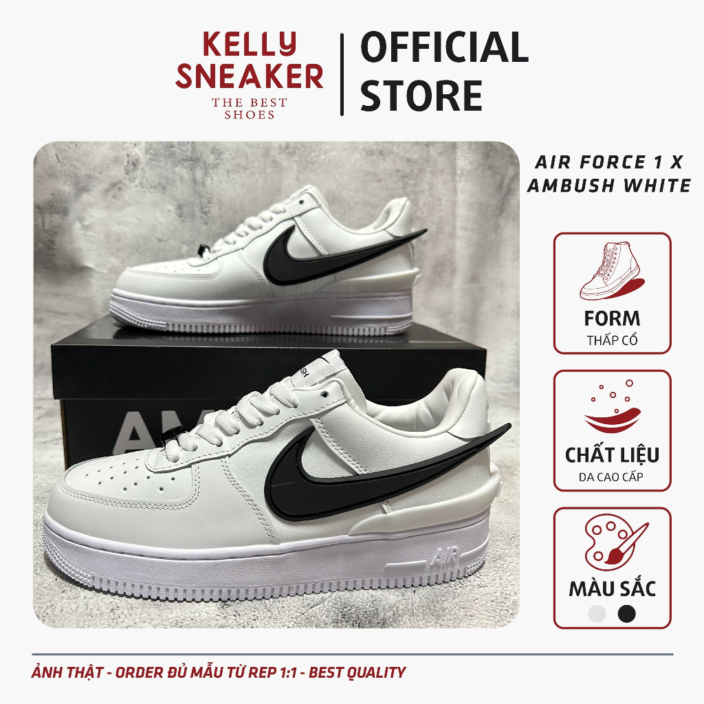 Giày Thể Thao Sneaker A F 1 Ambush White - Bản Tiêu Chuẩn (Ảnh Thật + Hàng Sẵn)