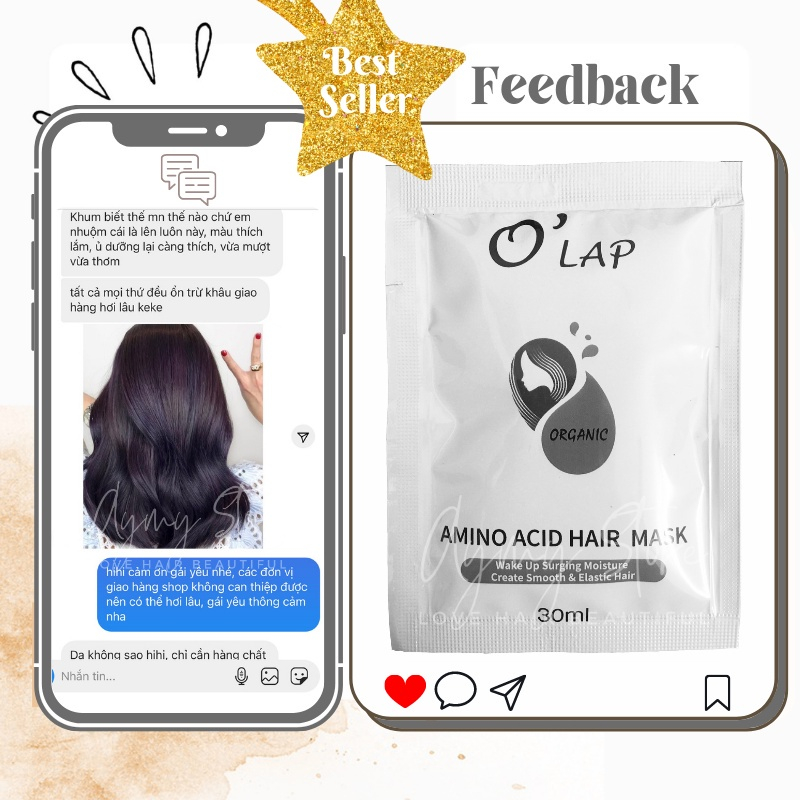 Kem ủ tóc Olap Art - phục hồi tóc khô xơ hư tổn túi 30ml