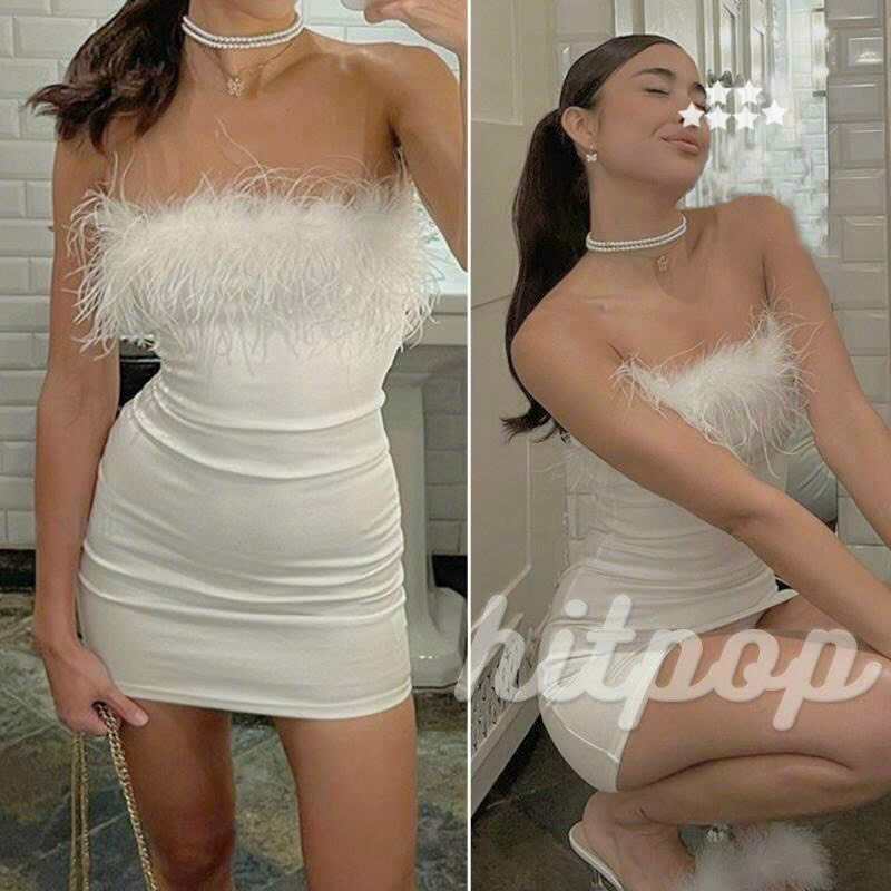 Đầm ống bozip phối lông có mút giá rẻ bèo hot hit