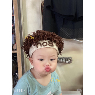 Mũ đội đầu tóc xoăn xù phong cách Hàn Quốc cho bé [HANDMADE]