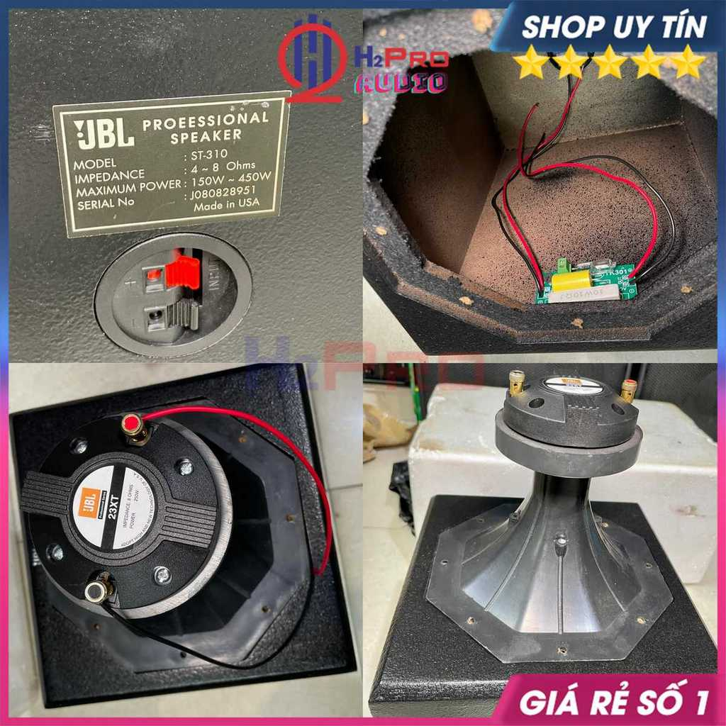 Loa Treble Rời JBL ST310 - L335 200W, Loa Tép Kèn Titan 350 Phân Tần Bóng - Vỏ Gỗ Sang Trọng  - H2Pro Audio