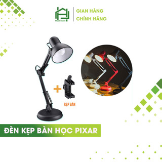 Đèn bàn học CAO CẤP, đèn kẹp gấp Pixar xoay 360 độ có chân kẹp và đế tròn siêu bền và chắc chắn