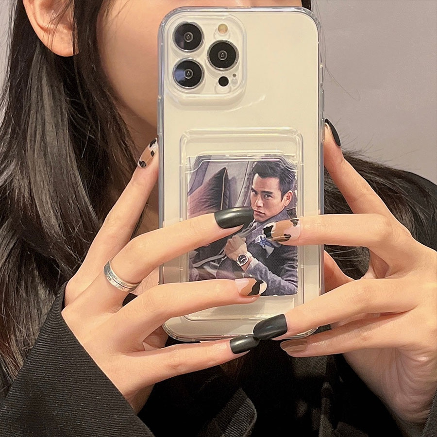 Ốp lưng Samsung dạng ví có ngăn đựng thẻ ảnh trong suốt chống sốc  A71-A72-A24-A02S-A03S-A53-A51-A10-A12-A21S-A50-A30