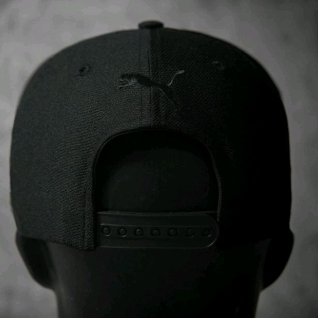 Mũ nón snapback Pu Ma Black 2023 vải cotton thun lưới sốp Hàn Quốc cao cấp logo thêu nổi,nón hip hop màu đen , xịn sò