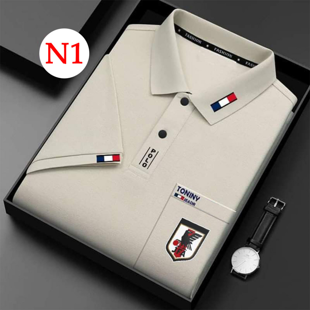 Mẫu 13 , Áo PoLo Họa Tiết Hoa Văn Tay Ngắn In Hình Phong Cách Mỹ , Chất Liệu Vải Mát , Thời Trang Mùa Hè Dành Cho Nam