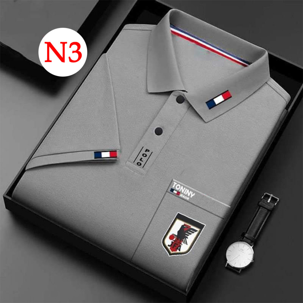 Mẫu 13 , Áo PoLo Họa Tiết Hoa Văn Tay Ngắn In Hình Phong Cách Mỹ , Chất Liệu Vải Mát , Thời Trang Mùa Hè Dành Cho Nam