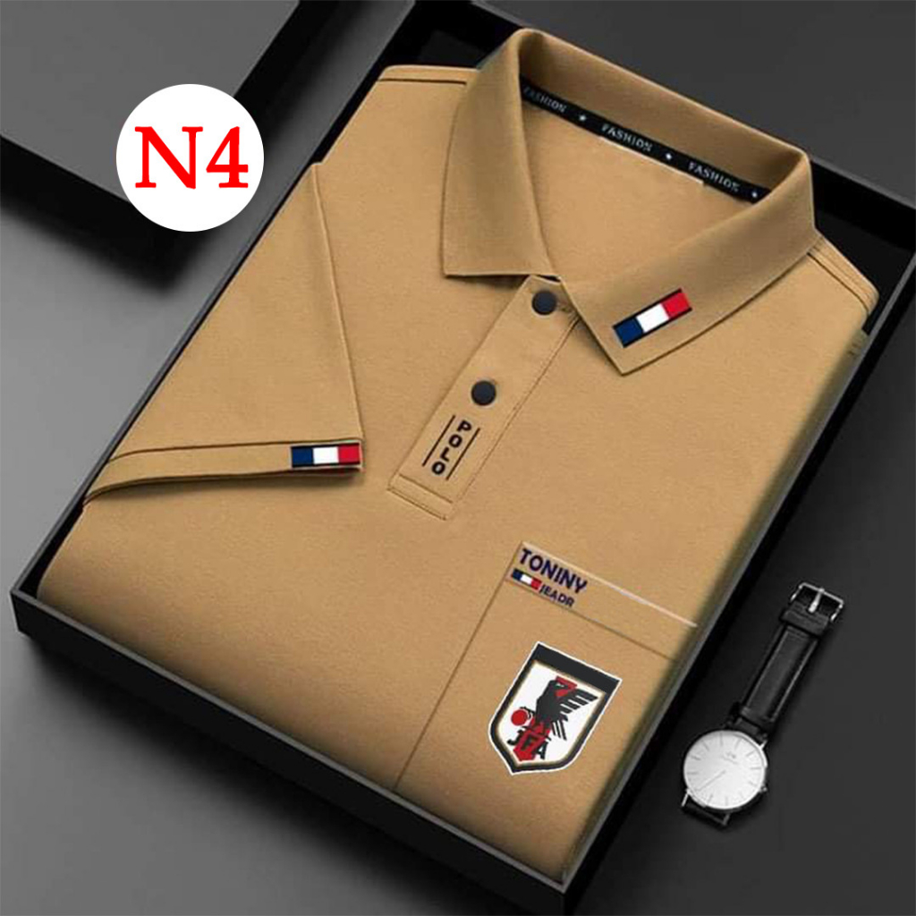 Mẫu 13 , Áo PoLo Họa Tiết Hoa Văn Tay Ngắn In Hình Phong Cách Mỹ , Chất Liệu Vải Mát , Thời Trang Mùa Hè Dành Cho Nam