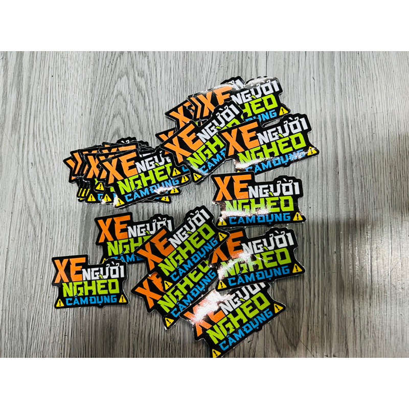 Tem dán chữ Xe Người Nghèo