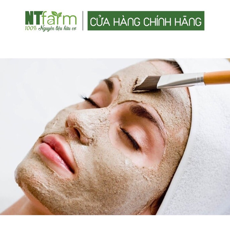 Bột Cám Gạo đắp mặt NTFARM Nguyên Chất Hữu Cơ 100gr
