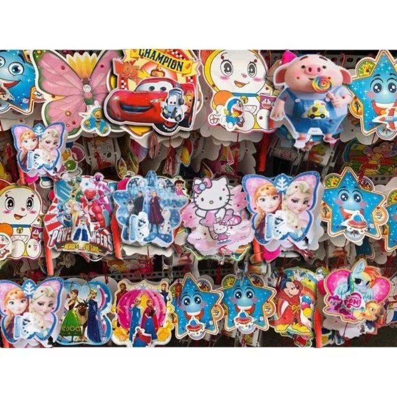 Đèn lồng trung thu 2 mảnh nhiều hình dáng màu sắc đẹp, có nhạc đèn cho bé | Đồ chơi giáo dục Bảo An