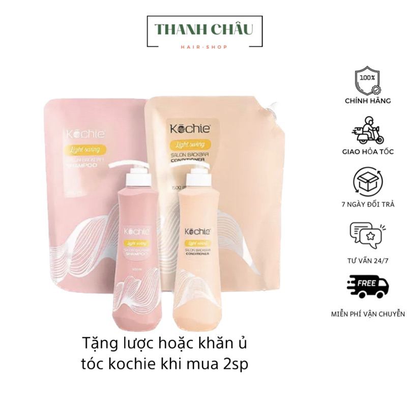 Bộ Gội Xả Kochie Salon BackBar Light Swing 500ml hương nồng nàng quyến rũ