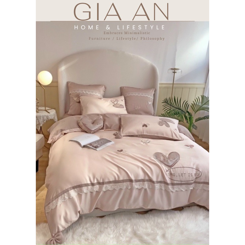 Bộ Chăn ga Tencel 100s cao cấp tone màu Chocolate 🍫 ngọt ngào cho ngày cưới sét 7 món