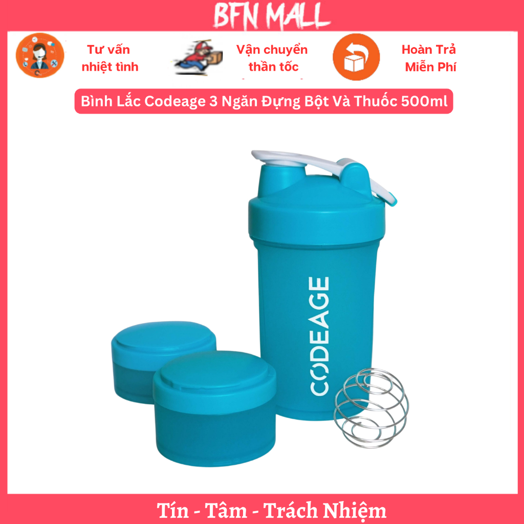 Bình Lắc Codeage Tiện Dụng Codeage 3 Ngăn