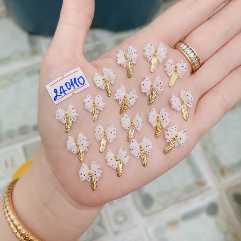 Nơ bột nail đính móng tay mẫu Hot