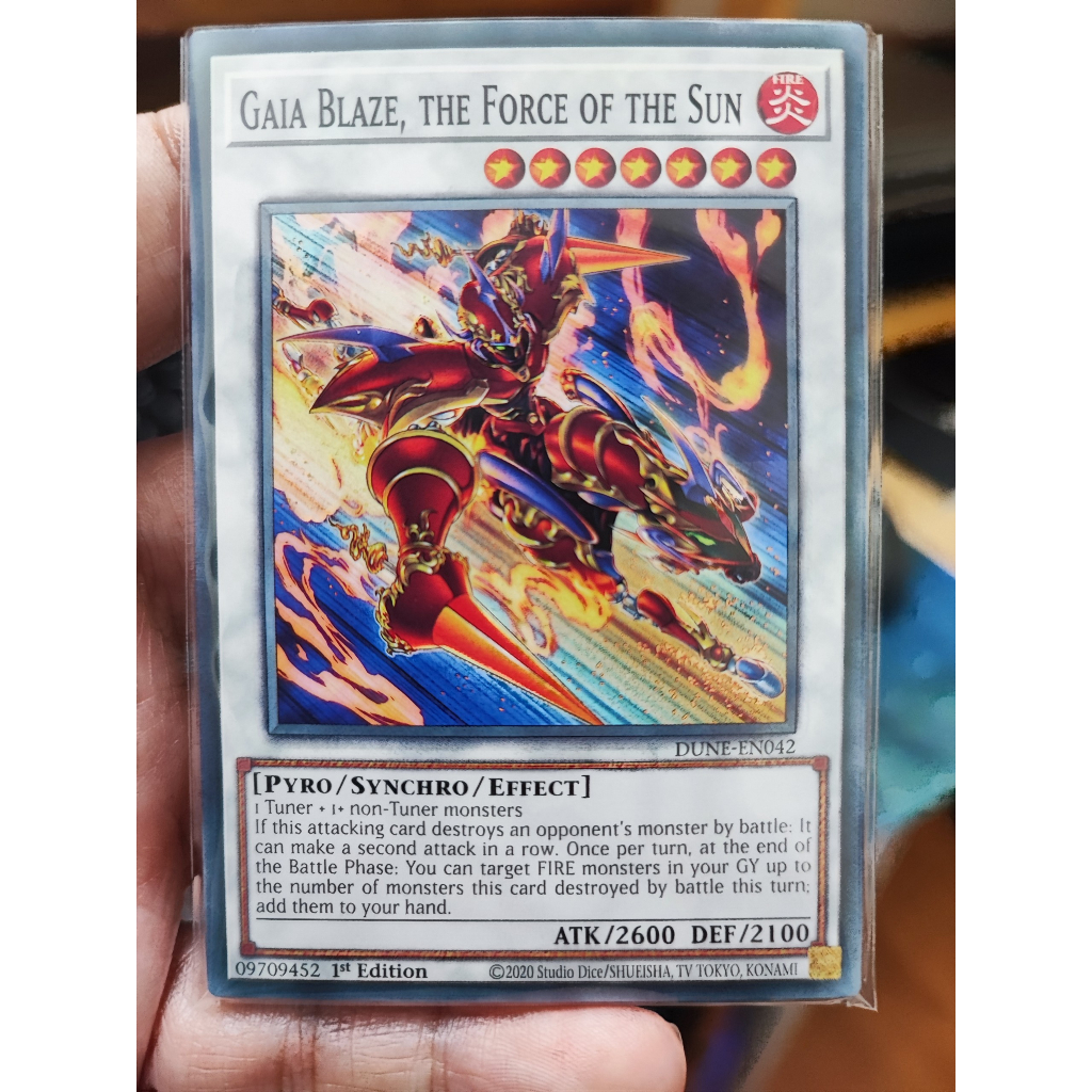 1 lá thẻ bài Gaia Blaze, the Force of the Sun - DUNE-EN042 - Common 1st Edition