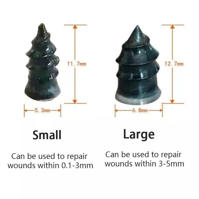 Hộp 10 vít vá lốp xe không săm cho ô tô xe máy xe tải không cần tháo lốp