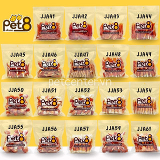 🇹🇭 Sỉ SLL Gà Sấy Nguyên Chất Snack PET8 Xương Thưởng Cho Chó Mèo Gói Lớn 350-400g