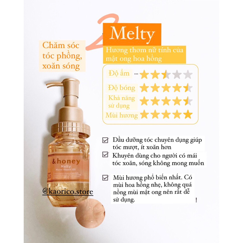 Dầu dưỡng tóc hữu cơ Organic &Honey hair oil 100ml - nội địa Nhật