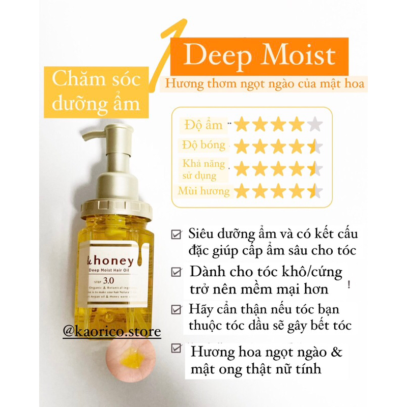 Dầu dưỡng tóc hữu cơ Organic &Honey hair oil 100ml - nội địa Nhật