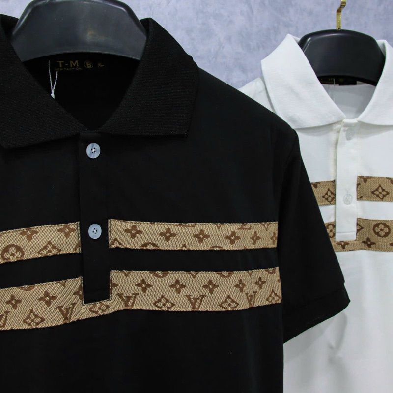 ÁO Thun NAM POLO tay ngắn loang in chữ PLTN