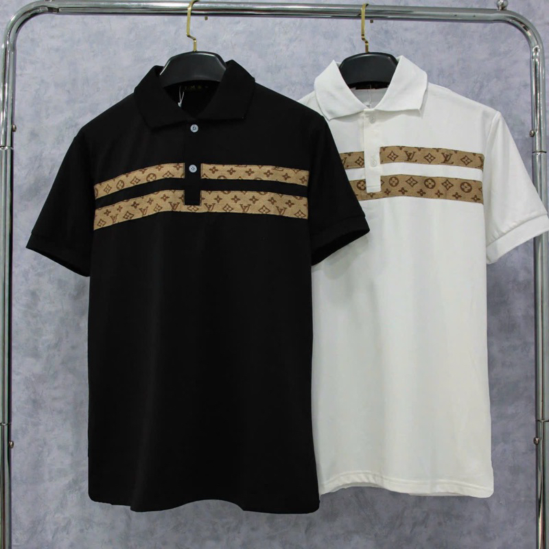 ÁO Thun NAM POLO tay ngắn loang in chữ PLTN