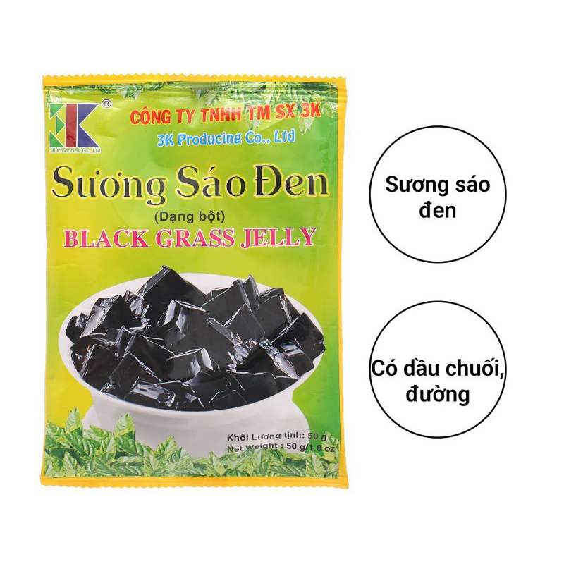 BỘT SƯƠNG SÁO ĐEN/ TRẮNG 3k gói 50g