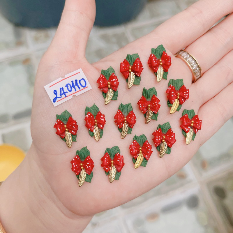 Nơ bột nail đính móng tay mẫu Hot
