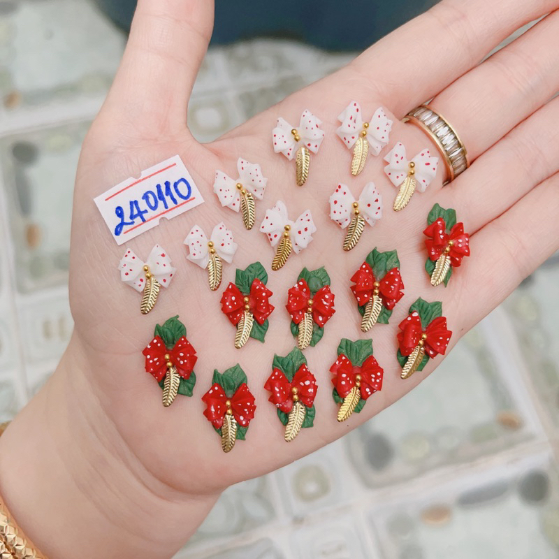 Nơ bột nail đính móng tay mẫu Hot