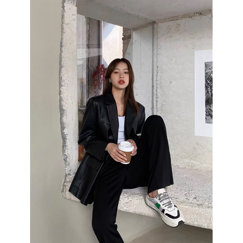 Áo Blazer Da Fom To Rộng Unisex