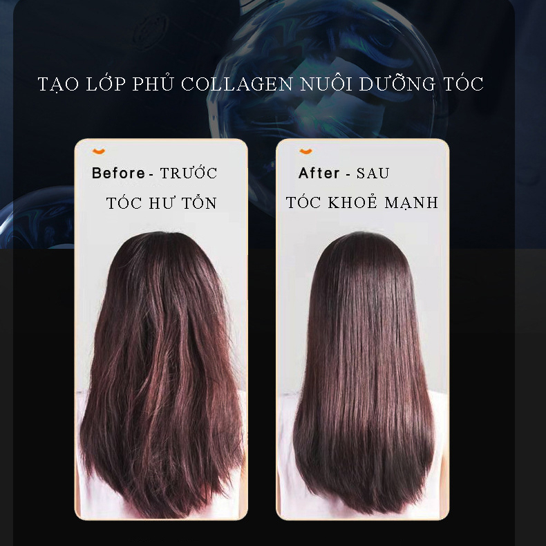 Máy sấy tóc tạo kiểu 2 chiều nóng lạnh, tích hợp ion âm và tạo lớp phủ collagen bảo vệ tóc chuẩn salon tặng kèm mỏ vịt