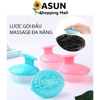Lược Gội Đầu Thông Minh Massage Gai Silicon, Massage Da Đầu (giao màu ngẫu nhiên)