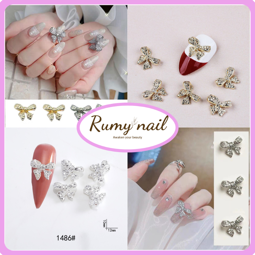 Charm nail, charm nơ, phụ kiện trang trí móng tay 1484-1486 mã lẻ