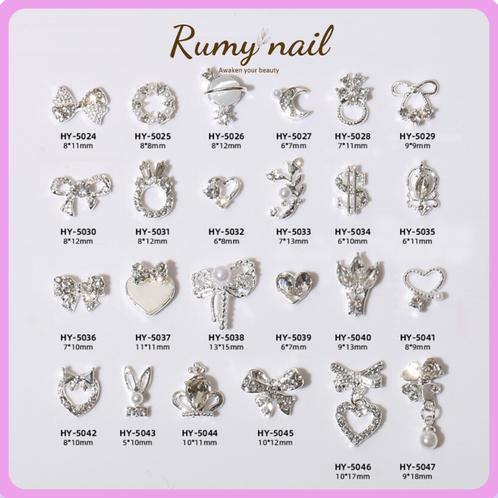 Charm nail, charm gắn móng tay cao cấp, phụ kiện trang trí móng tay (5024-5047)
