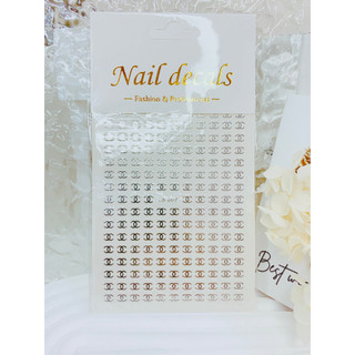 Sticker dán móng cb001 bạc