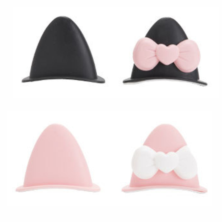 Tai mèo gắn mũ bảo hiểm siêu dễ thương phiên bản có 1 nơ. Đủ bộ 1 đôi tai mèo tặng kèm miếng dán 3M