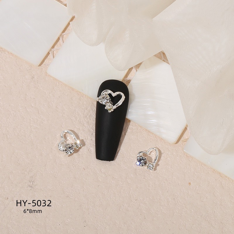 Charm nail, charm bạc cao cấp gắn móng , phụ kiện trang trí móng tay