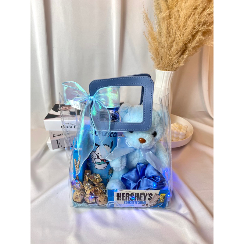 Set túi quà Teddy Gift Bag Blingblingbox set túi quà tặng người yêu trong suốt dễ thương, ngọt ngào và ý nghĩa ngày lễ