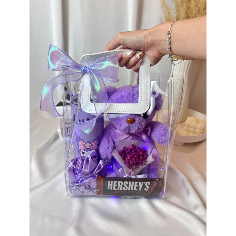 Set túi quà Teddy Gift Bag Blingblingbox set túi quà tặng người yêu trong suốt dễ thương, ngọt ngào và ý nghĩa ngày lễ