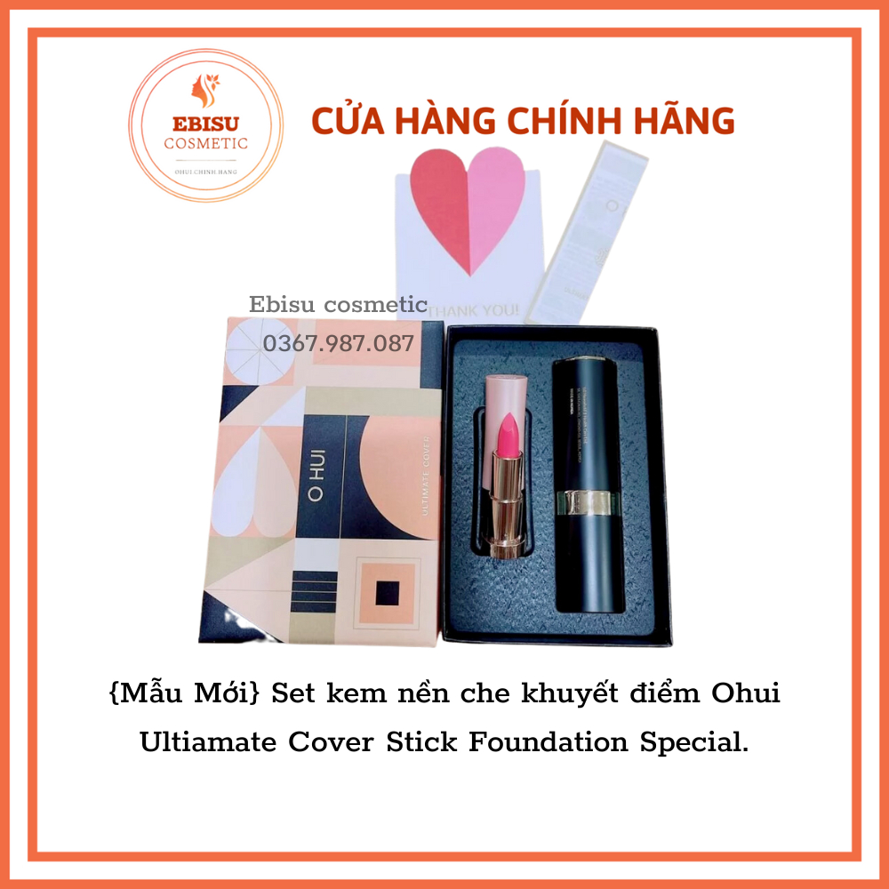 {Mẫu Mới} Set kem nền che khuyết điểm Ohui Ultiamate Cover Stick Foundation Special_𝗘𝗯𝗶𝘀𝘂 𝗰𝗼𝘀𝗺𝗲𝘁𝗶𝗰𝘀